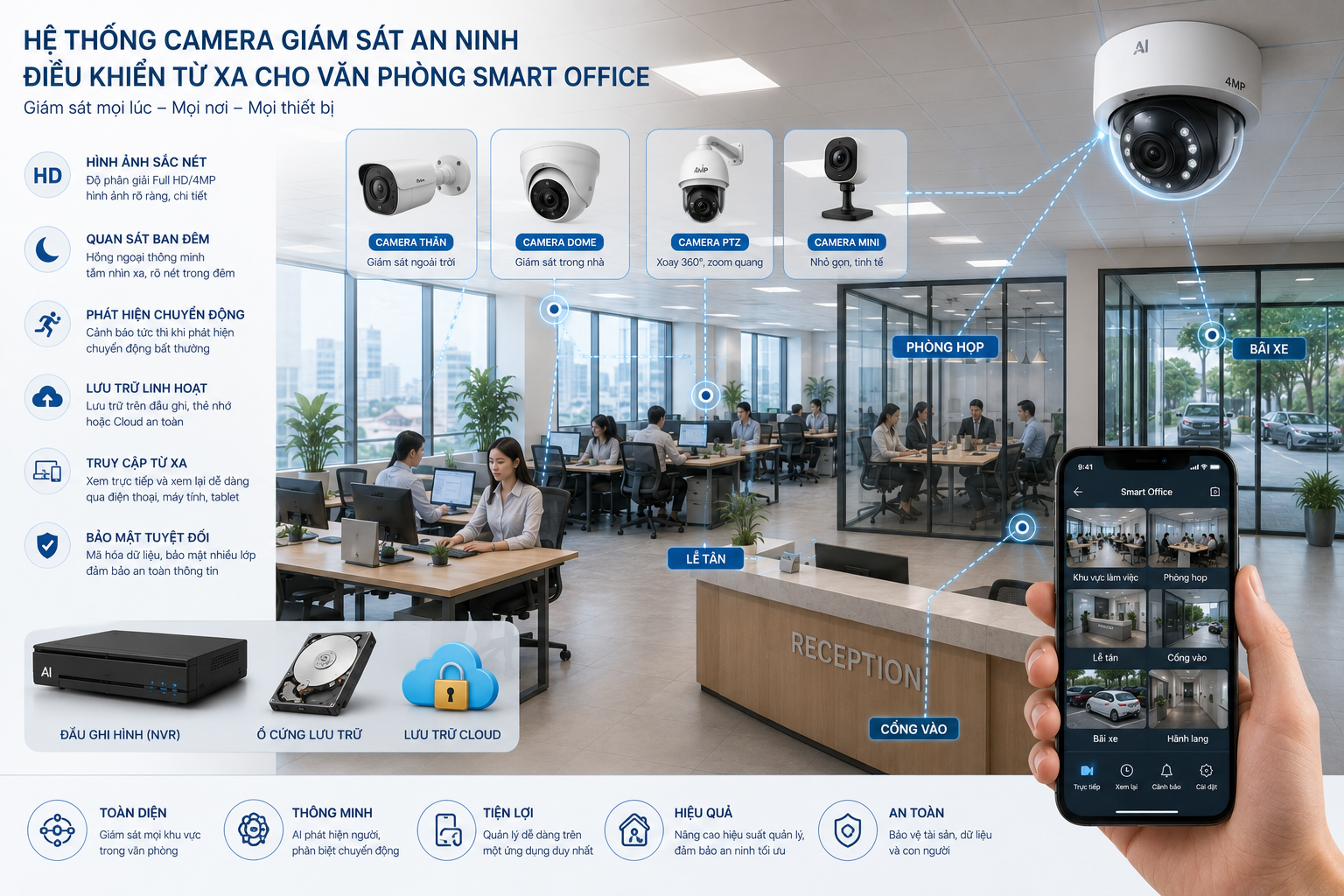 giai phap camera giam sat an ninh dieu khien tu xa cho smart office